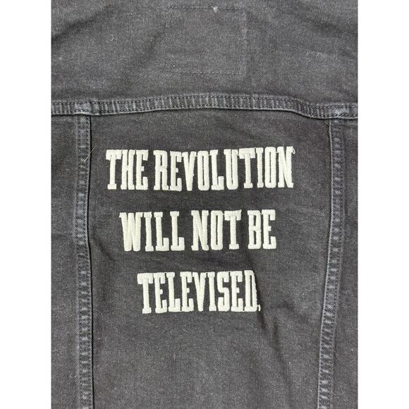 Levi's Women Slim Fit Original Trucker Jeans Jacket Inside Pockets Black sz S - Picture 9 of 12